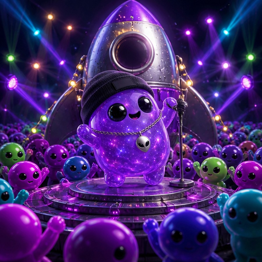 GLOOBY broadcasting from a cosmic stage